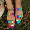 Summer Pionted Toe Slippers for Women 2024 New Mixed Colors Flat Women's Slippers Outdoor Ladies Causal Slides Female Sandals