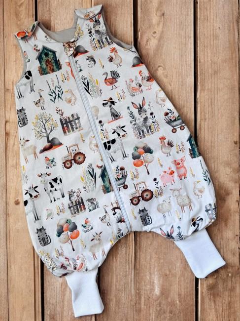 Baby sleeping bag with legs, all year round, 1 TOG, size S