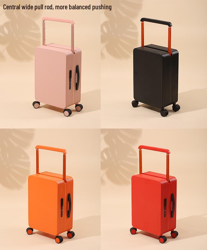 26" Wide Pull Rod Luggage: 20" Lightweight Female Carry-on Suitcase with Silent Wheels and Password Lock.