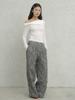 Deoenel Flower Wide Slacks - [Charcoal]