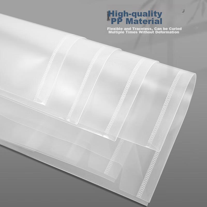 5-Pack A4 Button Closure Transparent File Folders, Waterproof Exam Paper Document Storage Pouches, Office File Organizers, Office Supplies