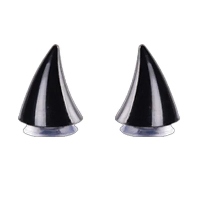 Helmet Short Devil Horns Decoration Stickers Motorcycle Bicycle Helmet Styling DIY Rubber Decor Headwear Accessories