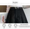 High-Waisted Corduroy Wool Pleated A-Line Skirt Pants for Women - Versatile Winter 2025 Fashion