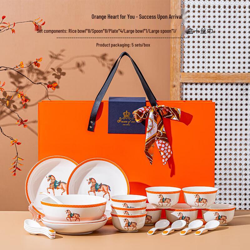 22-Piece Ceramic Dinnerware Set with Gift