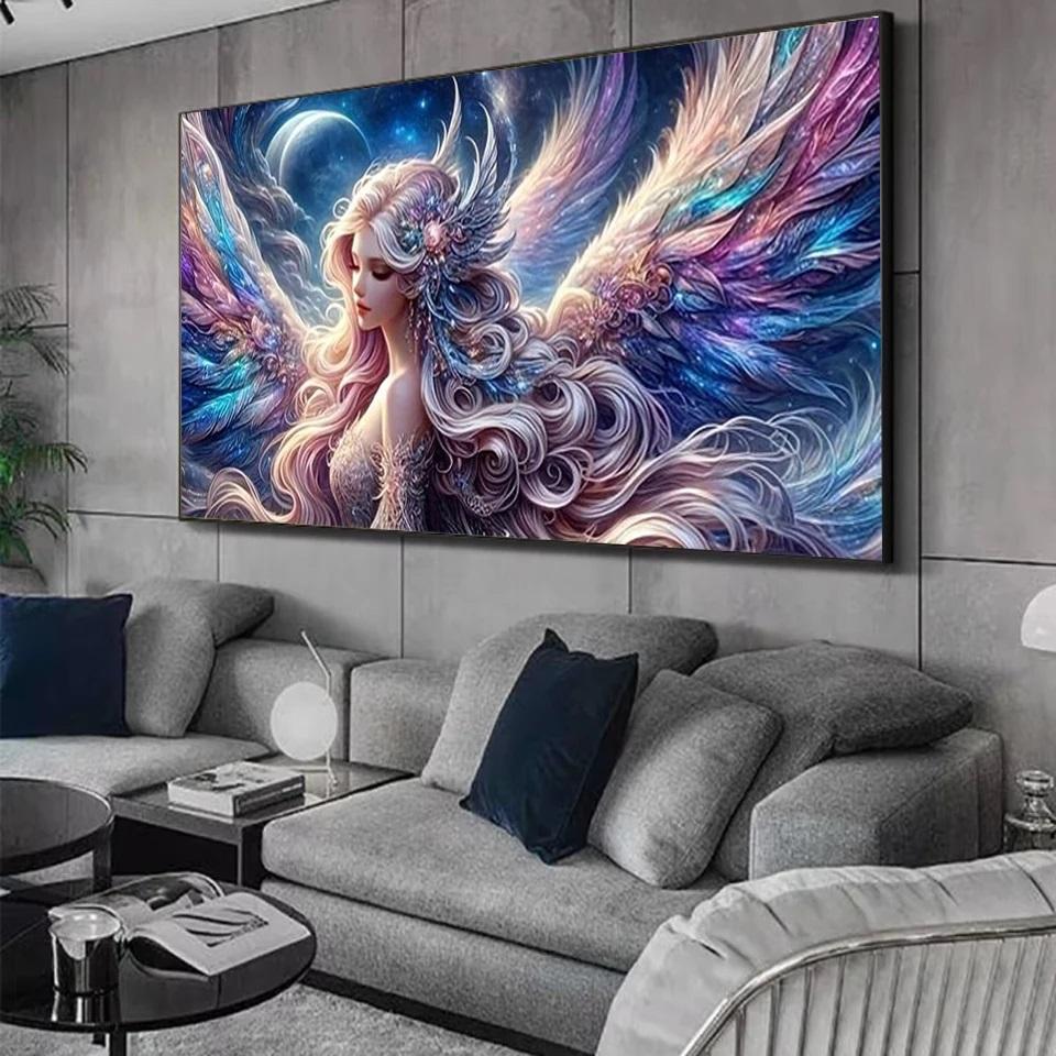 Anděl Motýl Víla DIY 5D Diamantové Malování Sady Nový Přírůstek Mozaika Mořská Bohyně Plné Čtvercové Diamantové Vyšívání Výprodej Velký Rozměr