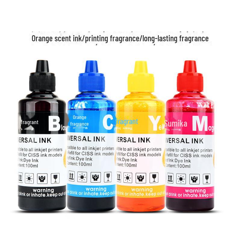Orange Scented Refill Ink for HP/Canon Inkjet Printers - Continuous Supply Solution