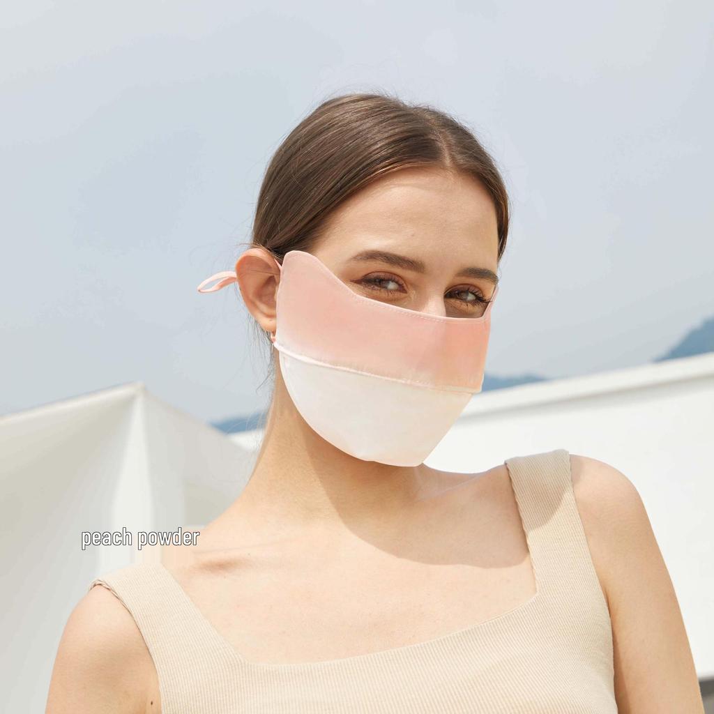 Verlaufendes Rouge Eisseide UV-Schutz 3D Gesichtsmaske für Männer & Frauen - Sommeredition