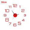 3D Mirror Wall Clock Luminous Modern DIY Frameless Sticker Large Silent Quartz for Living Room Office