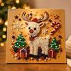 Set Creativo Attività Festiva Pittura con Perle Finte Natalizie Fai da Te Kit Artistico, Carino Kit di Perline 3D Regalo Fatto a Mano per Bambini Artigianato Adulti Principianti, Kit Gemme Parete Casa