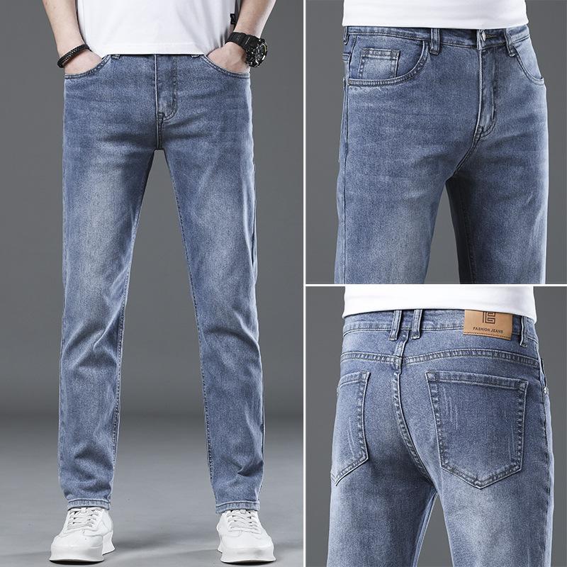 Straight Jeans For Men, Loose Trousers, Slim Fit And Versatile, Korean Style Trendy Casual Trousers, American Jeans For Men