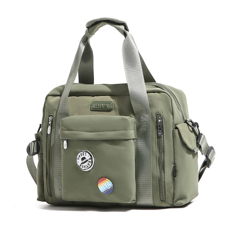 

Large Capacity Crossbody Bag UnisexTooling Style Shoulder Bag Student Portable Commuter Bag зелёный