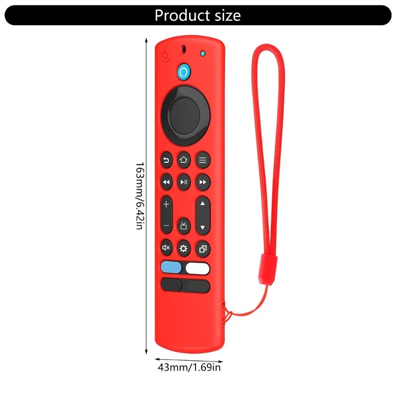 Protective Silicone Case For Remote Protective Cover With Lanyard Durability Silicone Protector Shell Remote Sleeve
