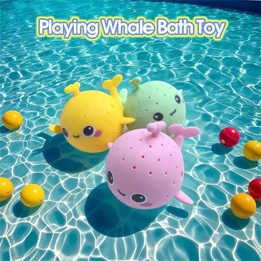Absorbent Whale Squeezable Sponge - Children's Bathing, Water Play, Stress Relief, Outdoor Parent-Child Interactive Toy (random Color)