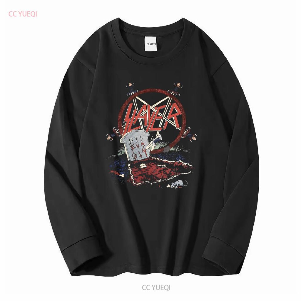 Slayer Open Grave T Shirt Vintage Washed Graphic Stretched Slightly Soft Comfortable Homme Stylish Versatile