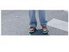 Adjustable High Waist Wide Leg Denim Jeans for Women - Straight, Loose, Floor-Length, Summer 2025.
