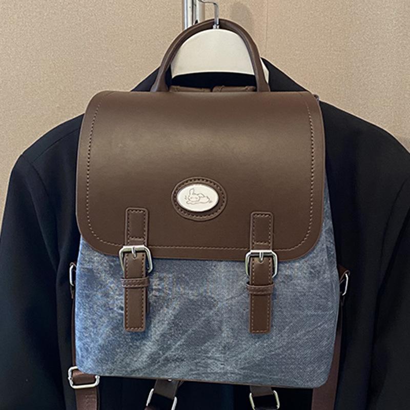 Fashion commuter retro large-capacity women's backpack autumn new college style class bag backpack