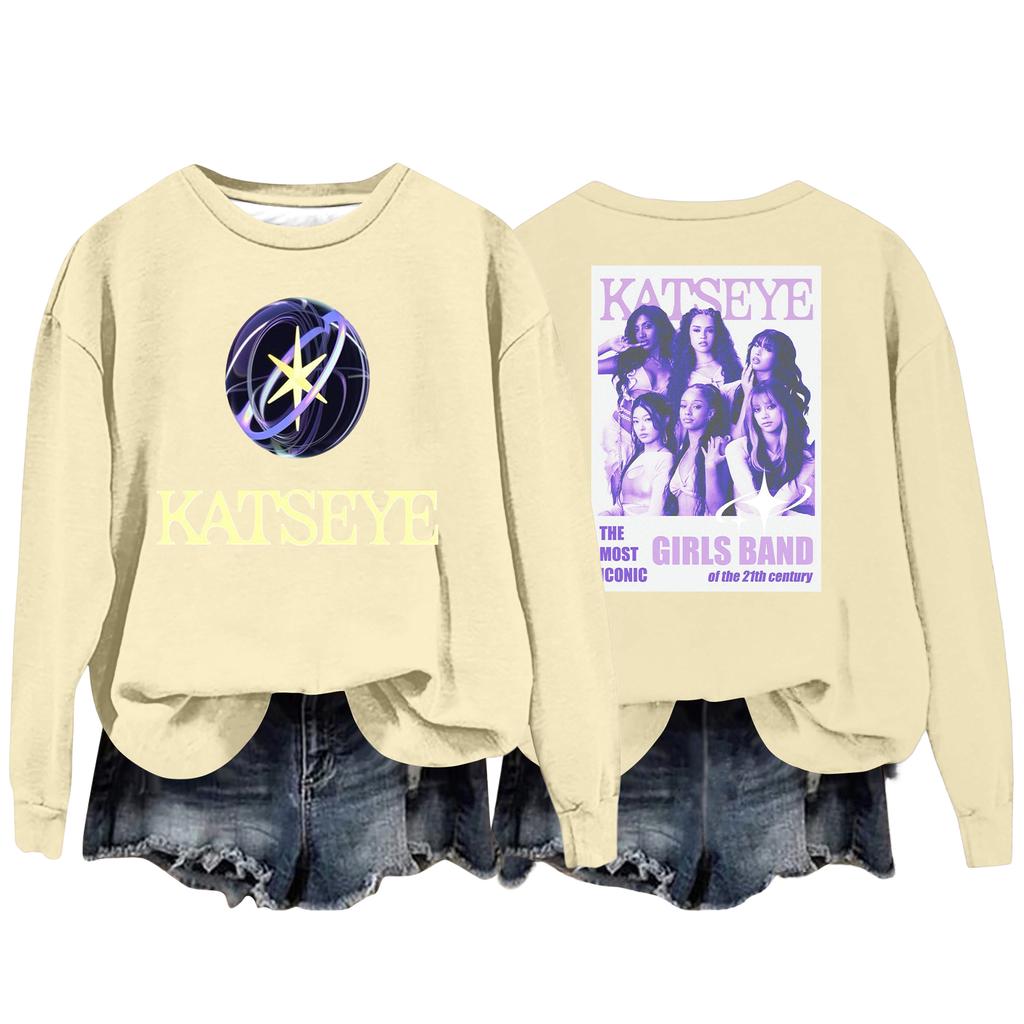 Damenmode Lässiges Langarm Locker Bedrucktes Sweatshirt