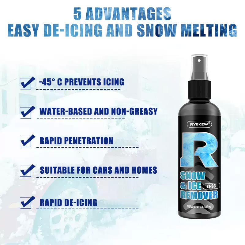 100ml Melting Ice and Snow Remover Winter Car Glass Fast Melting Ice and Snow Remover Front Windshield Window Anti-snow Agent