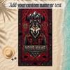 Fox Theme Soft Beach Towel Personalized Custom Name Text Towel Portable for Beach Pool Travel