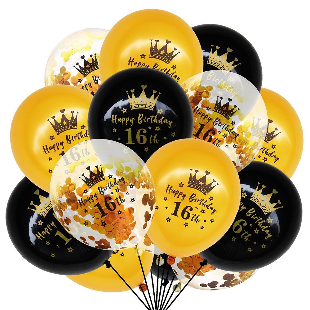 16-60 Year Old Birthday Balloon Confetti Set