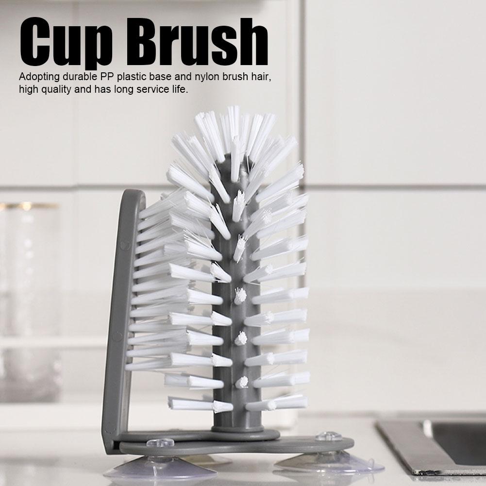 Wand-Saugbecher-Typ Tassenbürste Glas-Wasserflasche Becherreiniger Reinigungswerkzeug für den Heimgebrauch