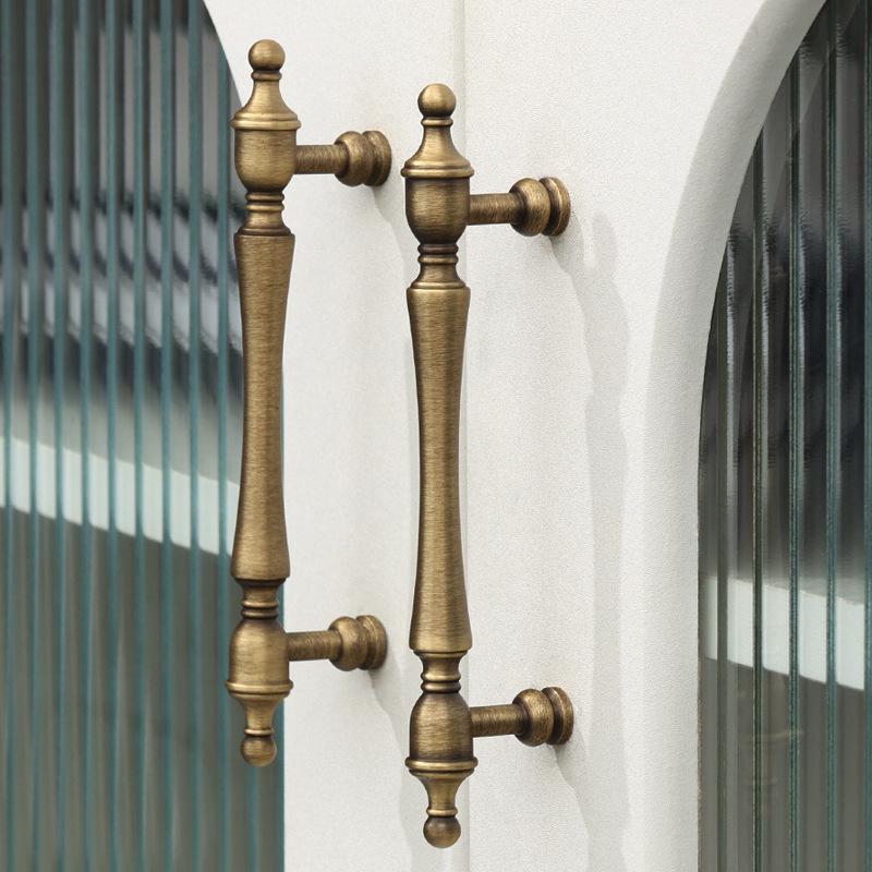 American Brass Retro Wardrobe Handle In Antique Bronze for Cabinets and Drawers