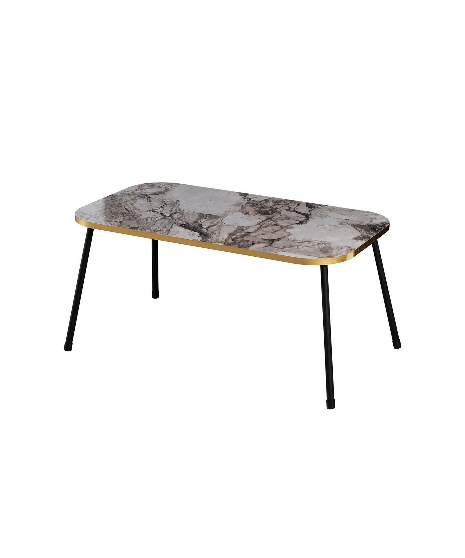 

Center Table Black Metal Leg Cr Gold Efes