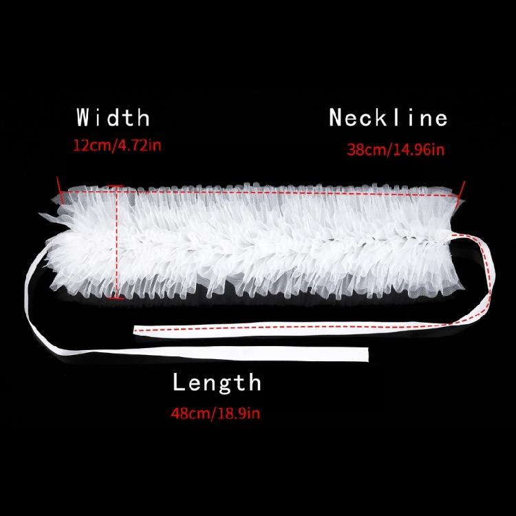 Vintage Gotisk Halskrage Victorian Lager på Lager Volangprydd Choker med Bandage för Kvinnor Flickor Halloween Kostym