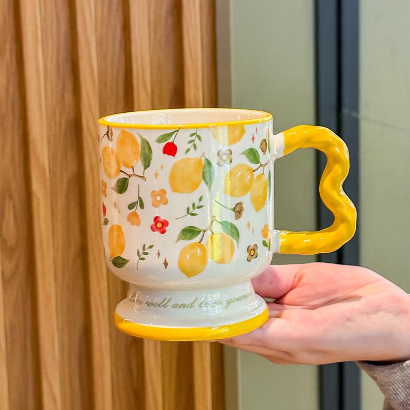 Cană ceramică drăguță pentru fructe cadou de ziua de naștere fată cană cafea lapte cadou suvenir prietenă cutie cadou