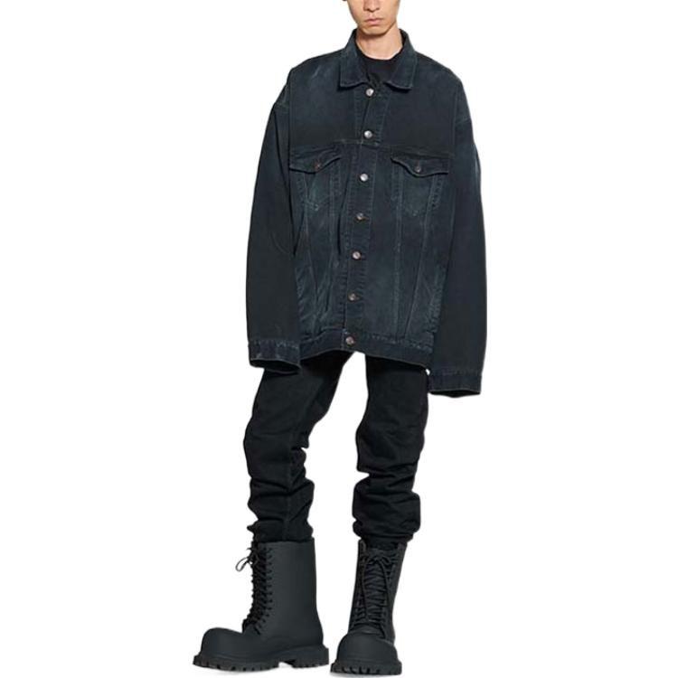 Balenciaga Jackets Men's Black Lapel Moderate 724646TNW541129-