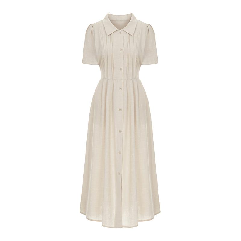 T View Pintuck Belted Collar Dress_V5B-Cop002