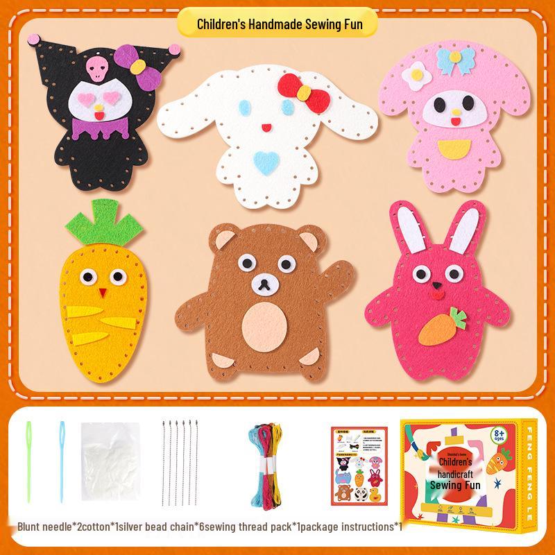 Kids' DIY Sewing Kit: Parent-Child Fun for Easy, Hand-Eye Coordination and Creative Projects