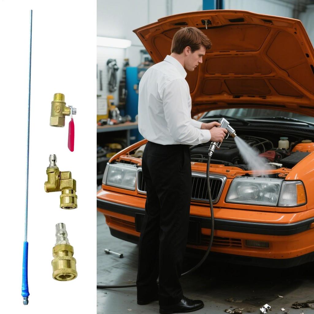 Radiator Cleaning Wand Car Water Tank Washing Tool High-Pressure Water Tank Maintenance Accessory For Automotive Outdoors Gutter