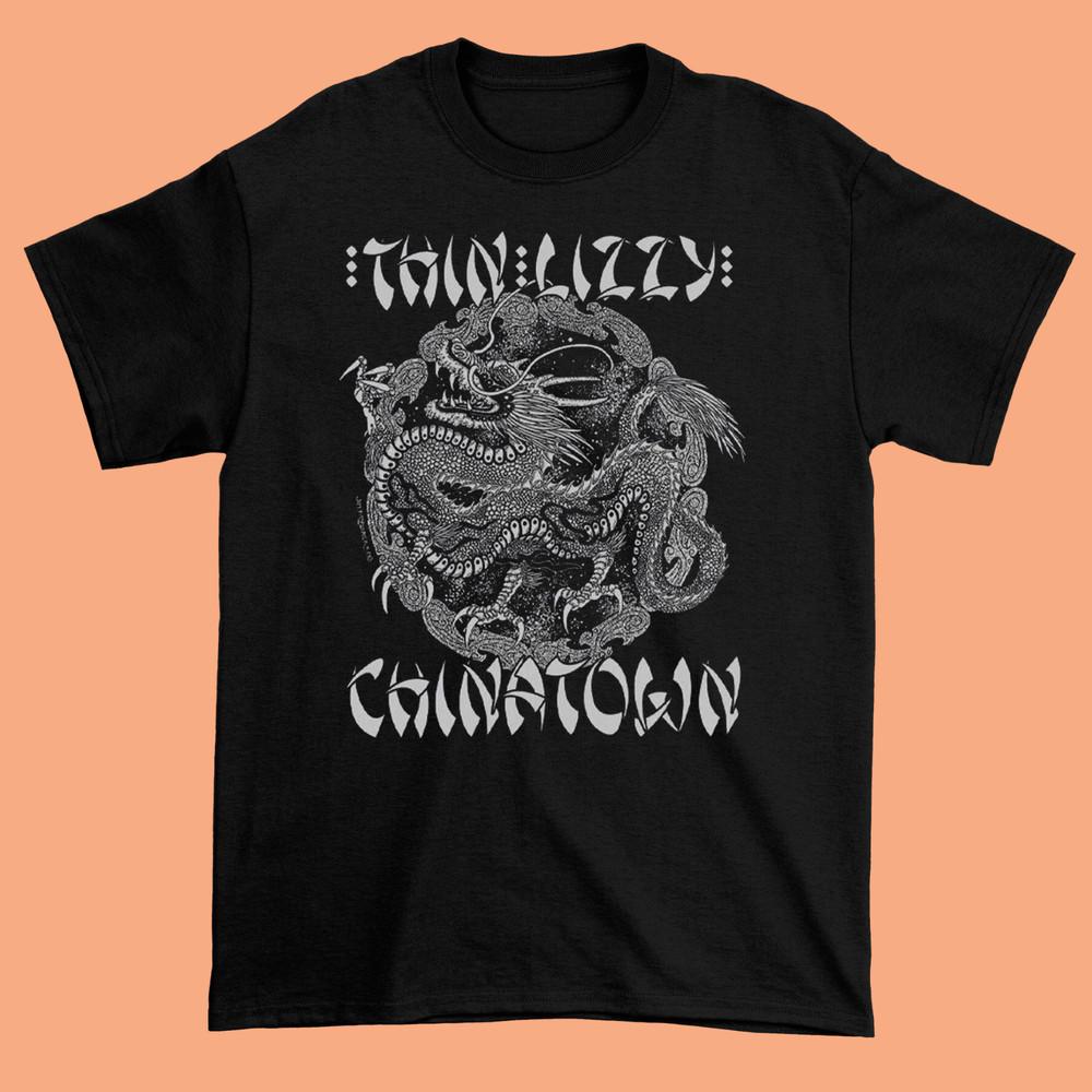Vintage Thin Lizzy Chinatown Cotton Black All Size Men Women Shirt CM271 Unisex T-Shirt XXXXL