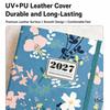 PU Leather Cover A5 Diary Weekly & Monthly Yearly Planner 2027 Planner  Home School Office