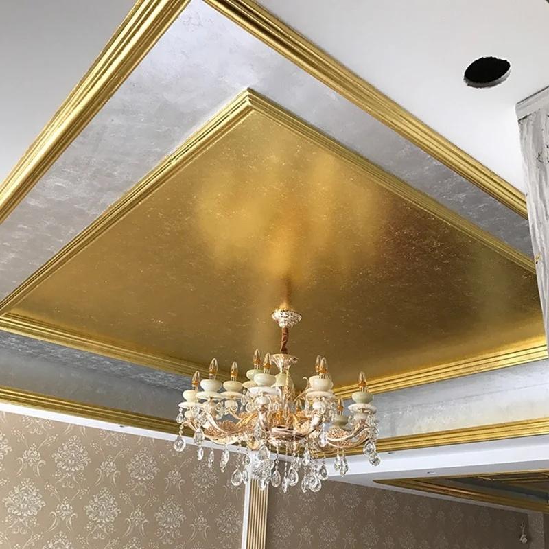 100Sheets Imitation Gold Silver Foil Paper Leaf Gilding DIY Art Craft Paper Birthday Party Wedding Cake Dessert Decorations