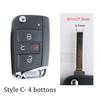 For Volkswagen Vw Golf 7 4 5 Mk7 Mk4 6 Tiguan Gti For Skoda Octavia A7 For Seat Leon Ibiza Altea Car Key Fob Case Shell Housing