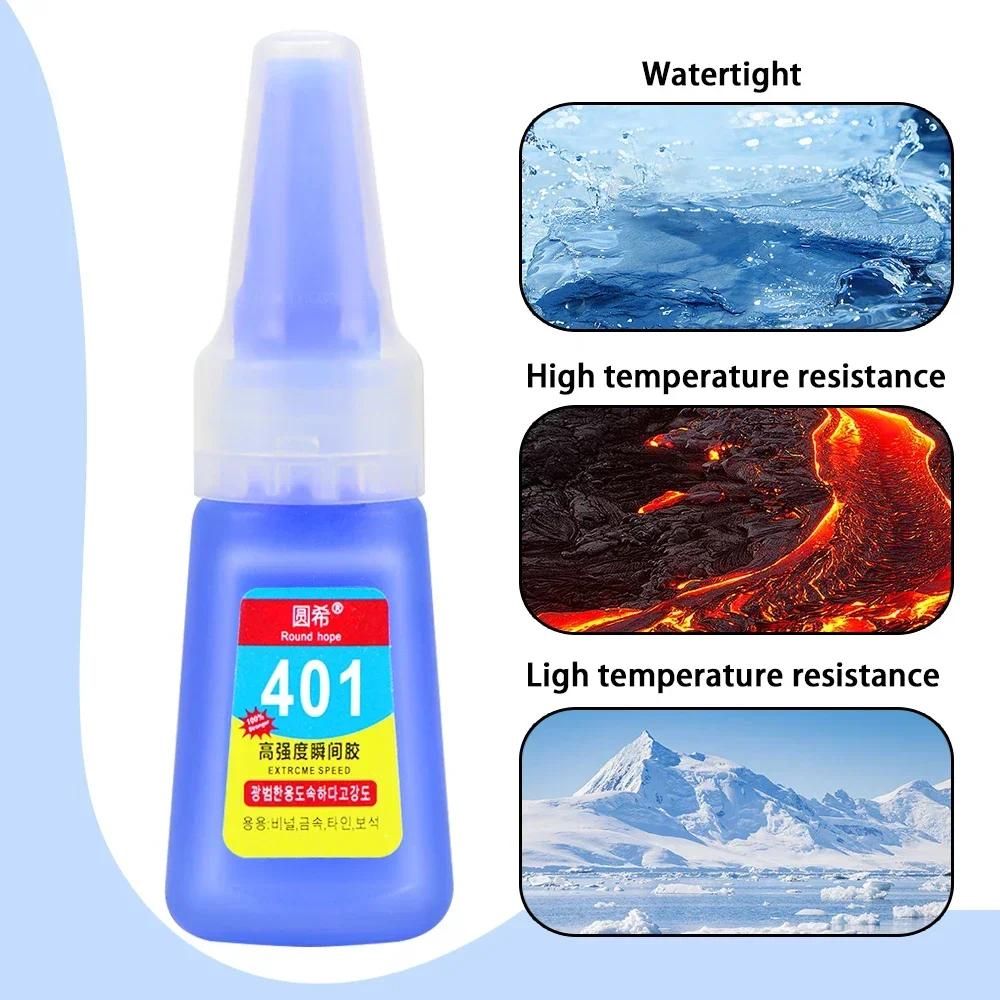 401 Glue Instant Fast Adhesive 40ML Bottle Stronger Super Glue Multi-Purpose Fix Super Strong Liquid Colorless Adhesive Glue
