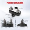 5/16" 48V Positive & Negative Ground Red Black Power Distribution Terminal Block FOR Truck Car RV Boat M6 M8 Dual Terminal Studs