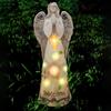 Solar Angel Garden Decor Resin Garden Outdoor Statues Waterproof Garden Sculpture for Garden Patio Lawn Yard Housewarming Gift