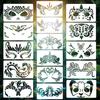Reusable Face Paint Stencils for Body Art Stamps Painting Halloween Party Makeup DIY Tool Temporary Tattoos Stencils