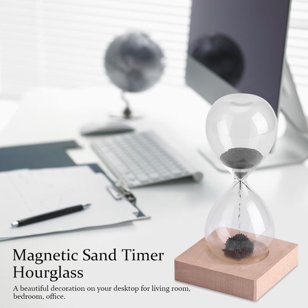 Magnetic Sand Timer Hourglass,   Glass Sand Timer with Magnetic  , Funny   Desk Decoration Display