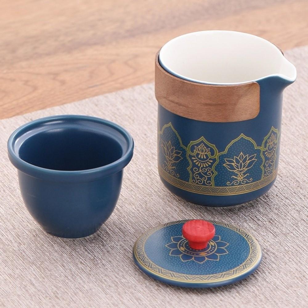 With Proctive Box Travel Tea Set Ceramic Porcelain Teaware Tea Gift Set  Travel Use