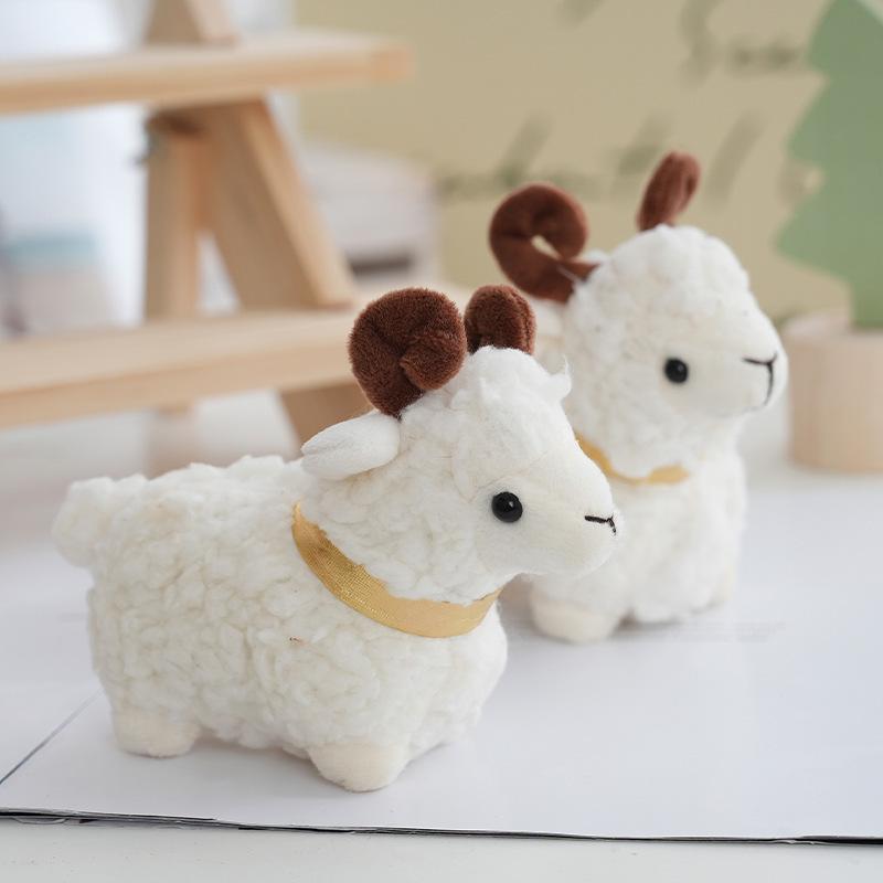 1Pcs Pp Cotton Little Sheep Plush Keychain Soft Comfortable Cartoon Animal Stuffed Doll Collection Cartoon Sheep Plush Keyring