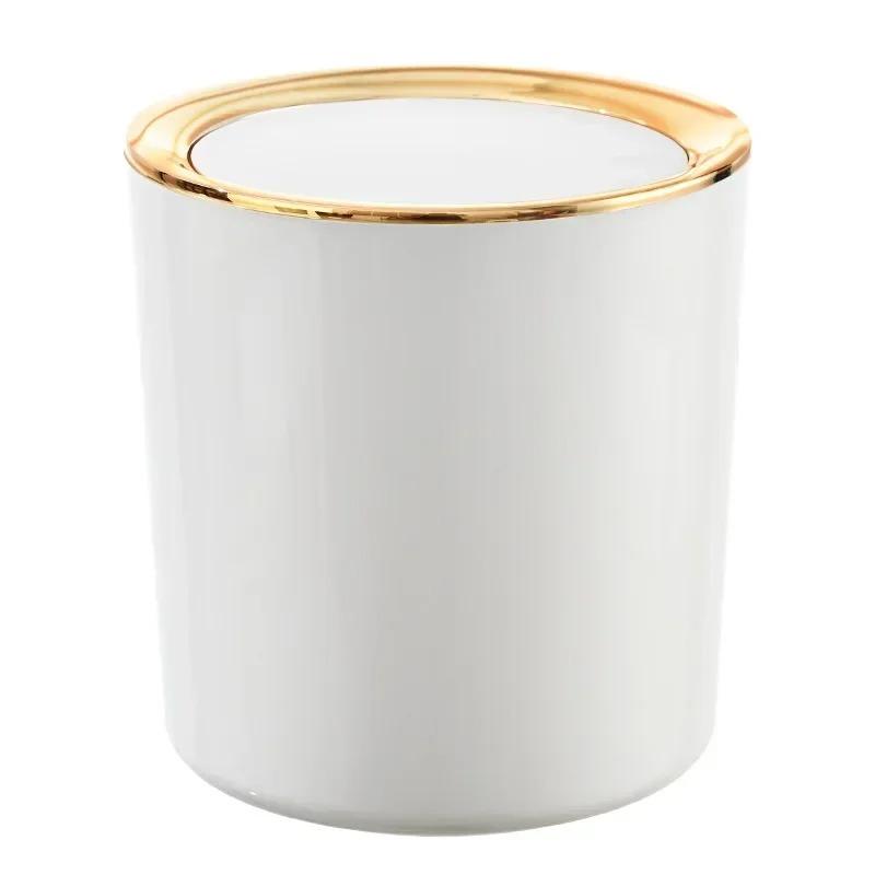 Mini Small Waste Bins Desktop Garbage Basket Home Table Plastic Trash Can Office Supplies Dustbins Sundries Barrel Box