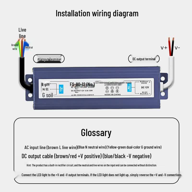 Junsong LED Waterproof Switching Power Supply