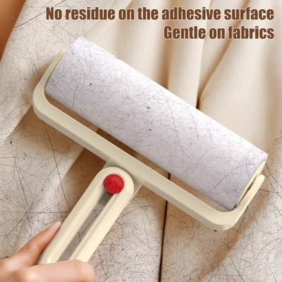 Lint Roller Ergonomic Non-Slip Foldable Handle Tear-off Sticky Sheets Reusable Lint Roller Cat Hair Remover Tool