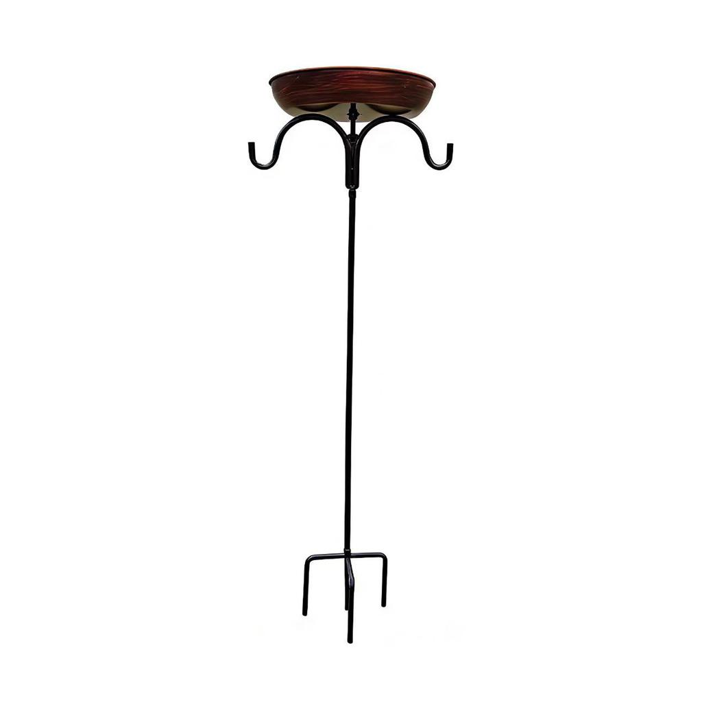 Classical Iron Bird Feeder Bird Bath With Hanging Hook For Easy Attracting Wild Birds To Yard Balcony Garden Decoration