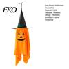 Reused Halloween Party Decorations Cute Hanging Decor, Pumpkin Ghost Pendant with Decorative Holiday Items for Home Wizard Hat, Spooky Witch Ornament
