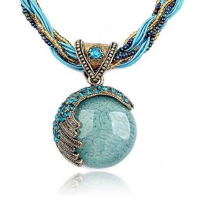 Χειροποίητο ρετρό κολιέ σε στυλ Μποημίας